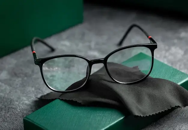 glasses with a green tint